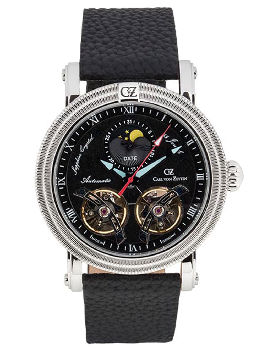 Carl von Zeyten CVZ0085BKS Herrenuhr Schauinsland Automatik Limited 46mm 5ATM