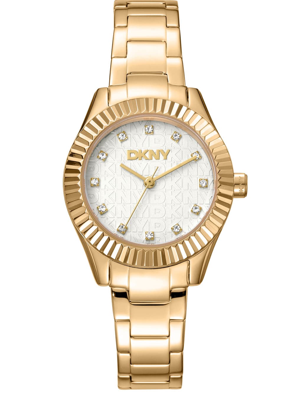 DKNY DK1L017M0055 Damenuhr Chambers Glitz Gold 30mm 5ATM