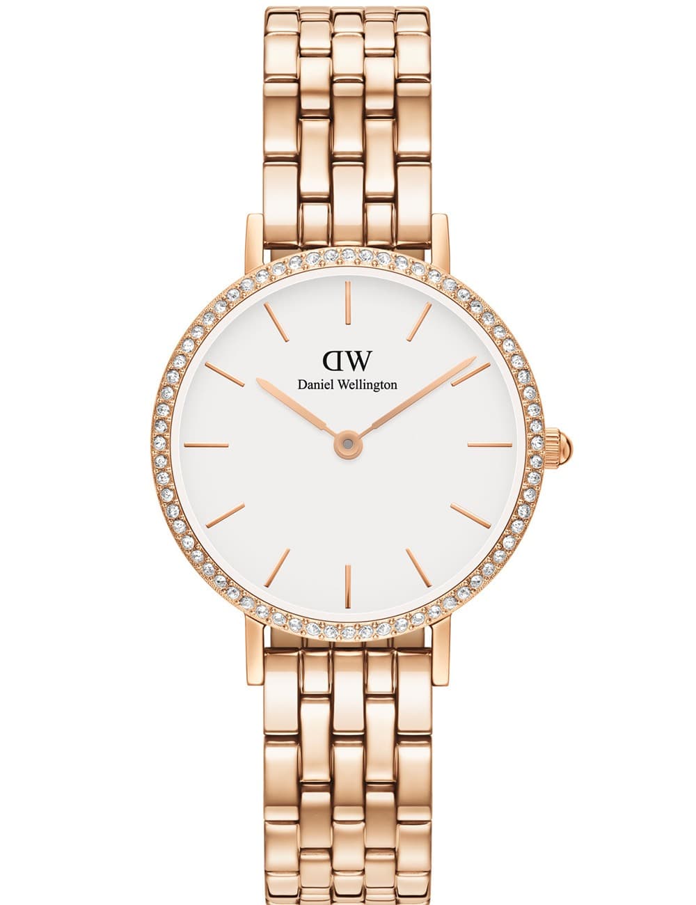 Daniel Wellington DW00100666 Damenuhr Petite Lumine Bezel 5-Link Melrose 28mm 3ATM