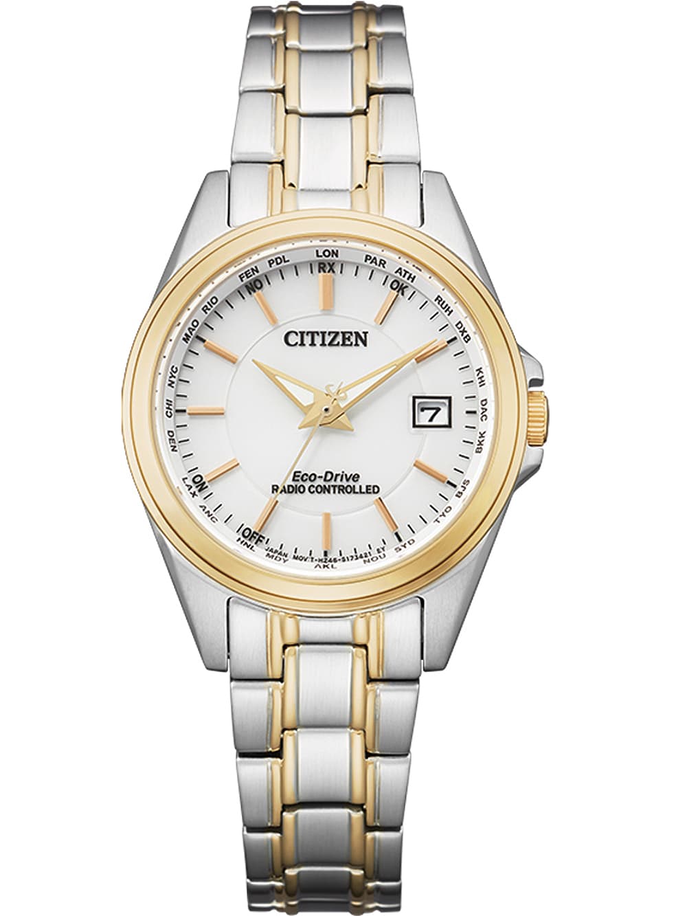 Citizen EC1186-85A Eco-Drive Funkuhr Damenuhr 29mm 10ATM