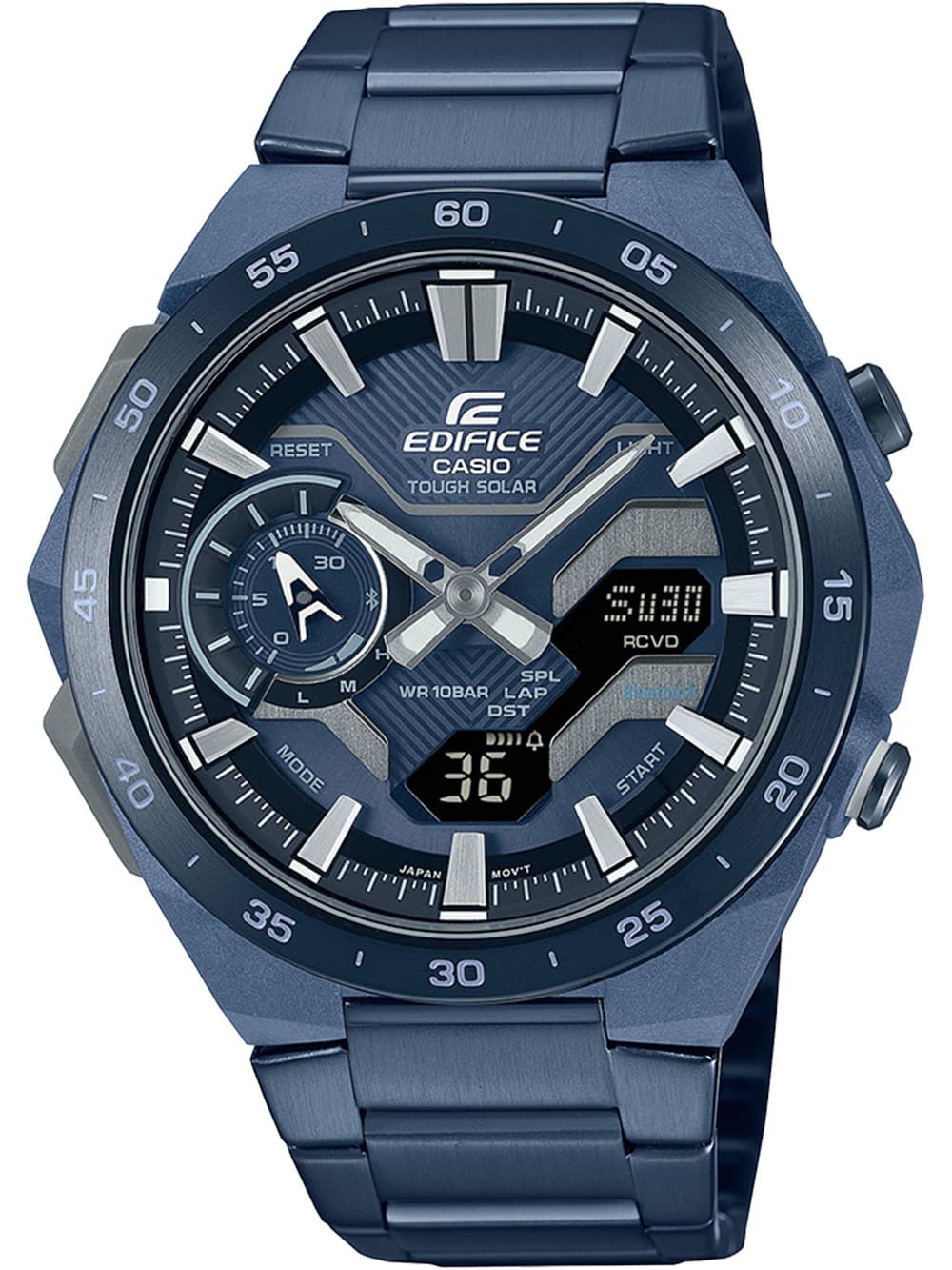 Casio ECB-2200CB-2AEF Herrenuhr Edifice Sospensione Solar 48mm 10ATM