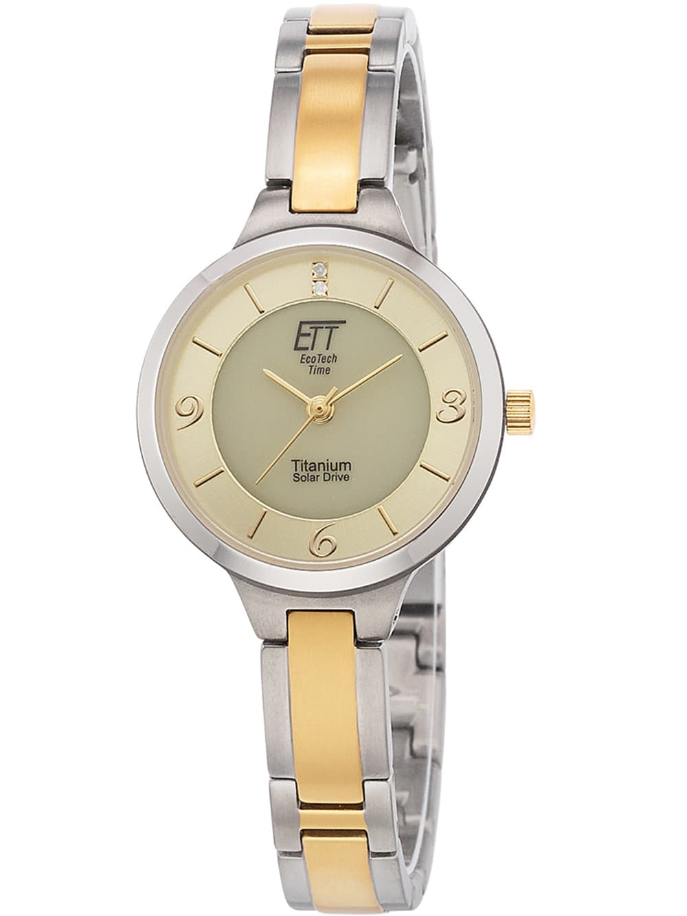 ETT ELS-12148-61M Diamond Lady Solar Drive Titan Damenuhr 28mm