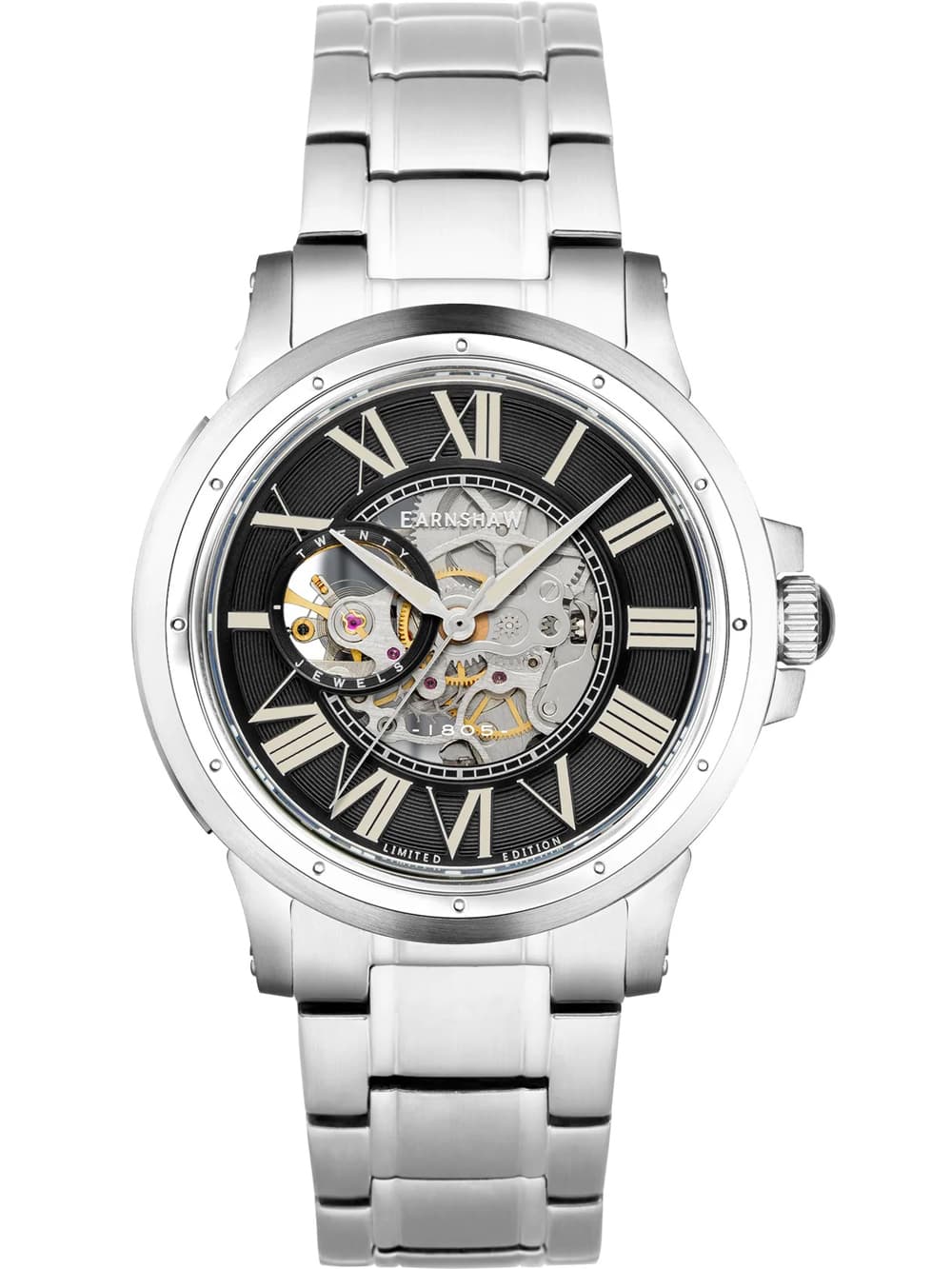 Thomas Earnshaw ES-8243-22 Comet Open Heart Skeleton Herrenuhr 42mm