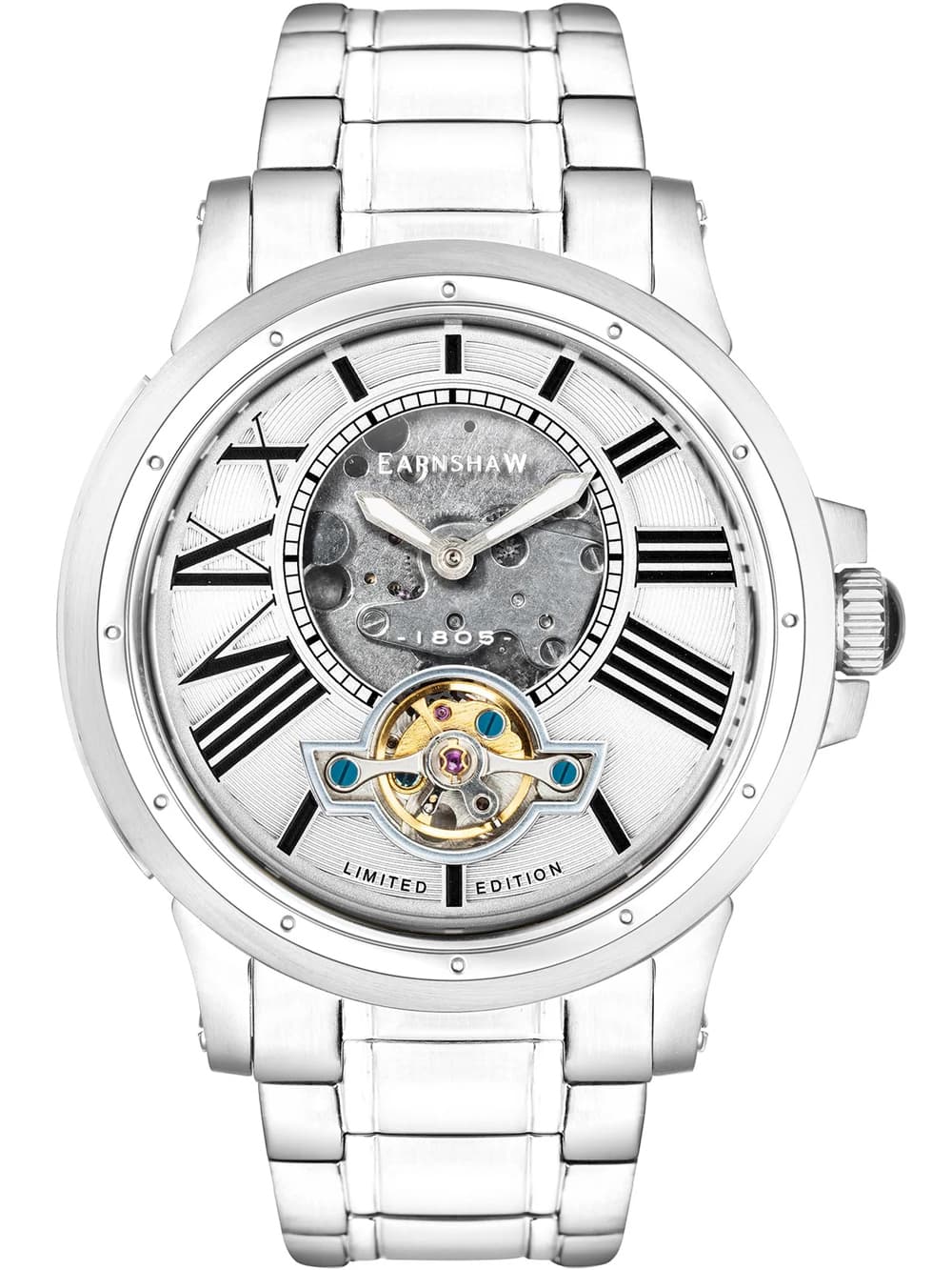 Thomas Earnshaw ES-8244-11 Bertha Open Heart Skeleton Herrenuhr 42mm