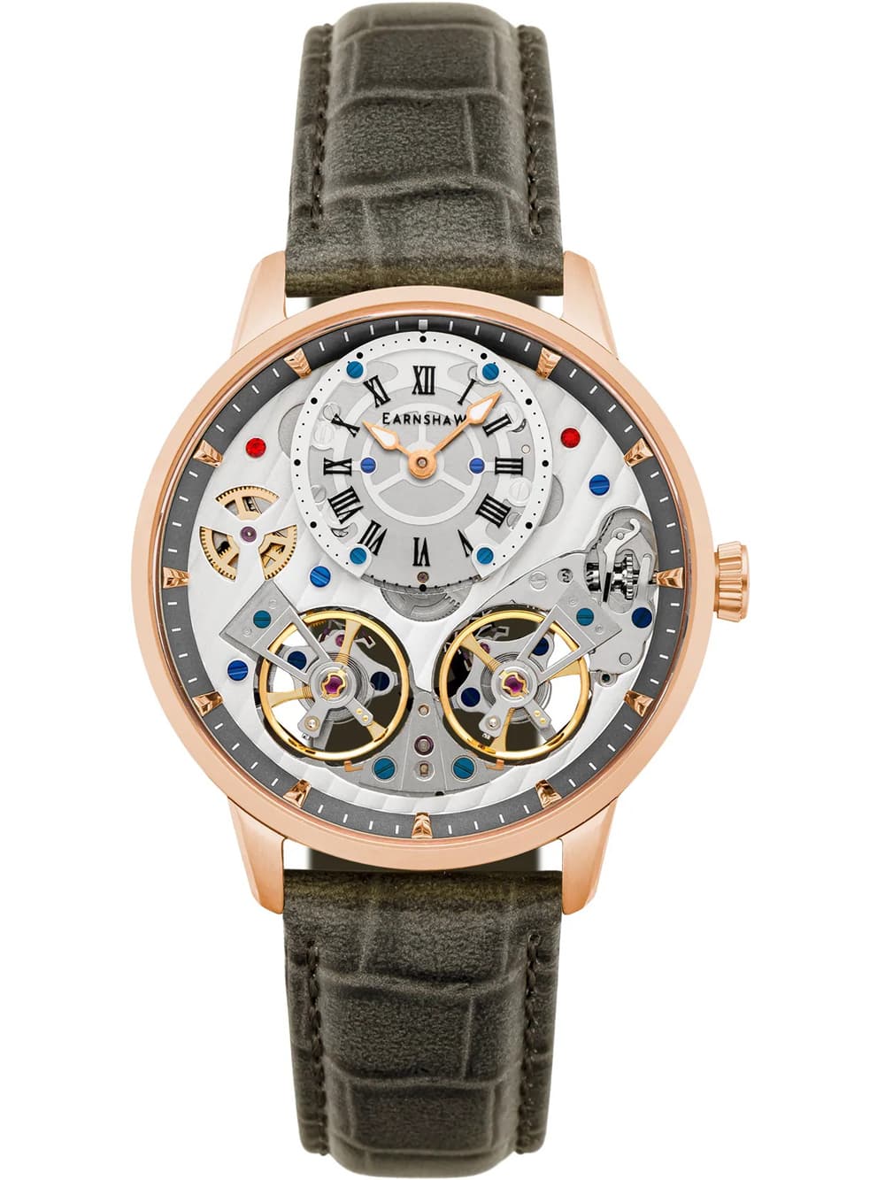 Thomas Earnshaw ES-8273-07 Brewster Double Barrel Automatik Herrenuhr 42mm