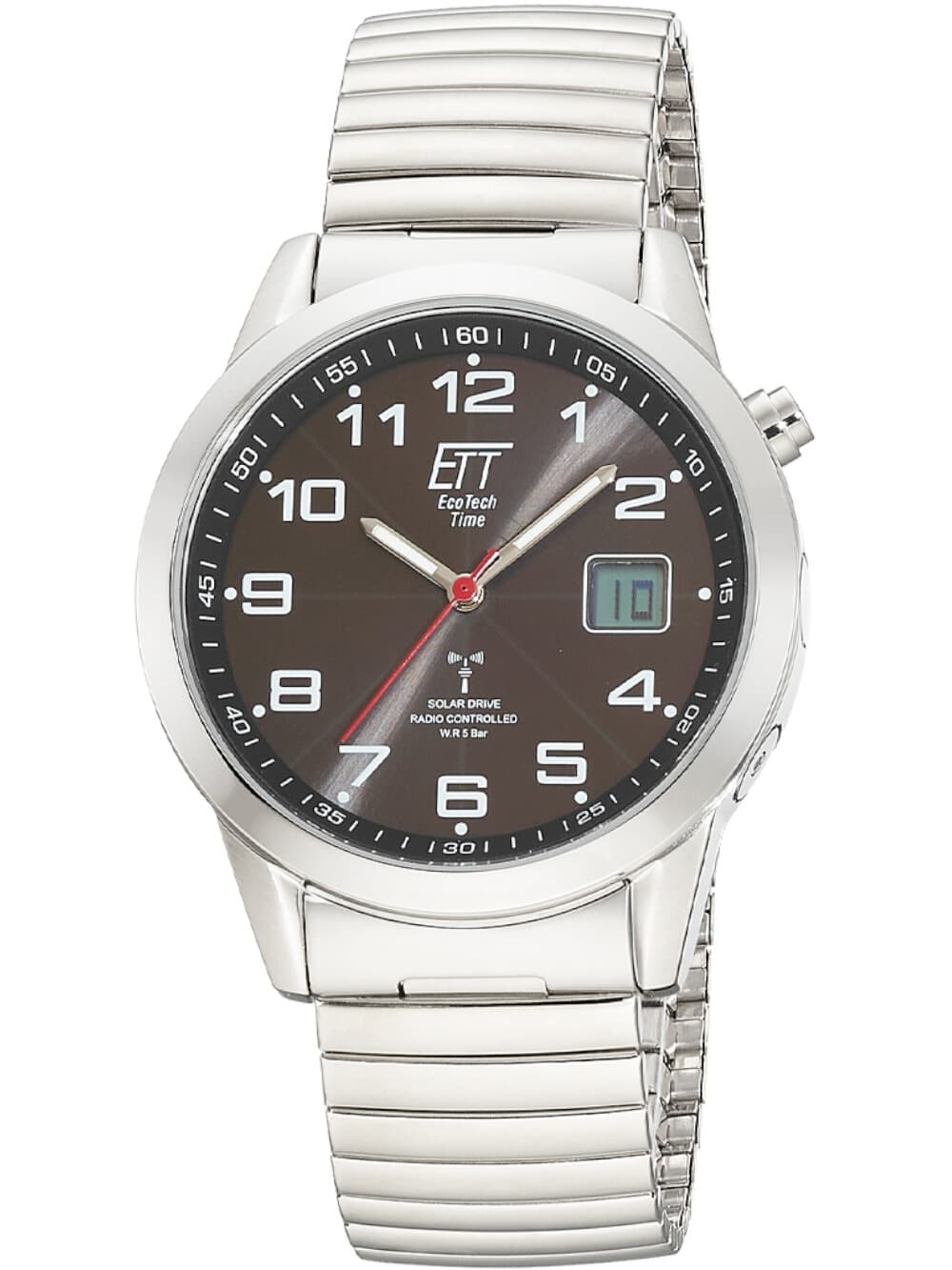 ETT Eco Tech Time EGS-11712-22Z Herrenuhr Funk Solar Drive Basic 41mm 5ATM
