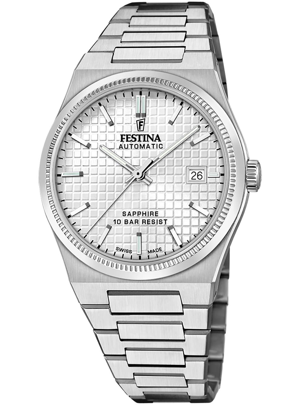 Festina F20028/1 Herrenuhr Swiss Made Rivé Automatik 40mm 10ATM