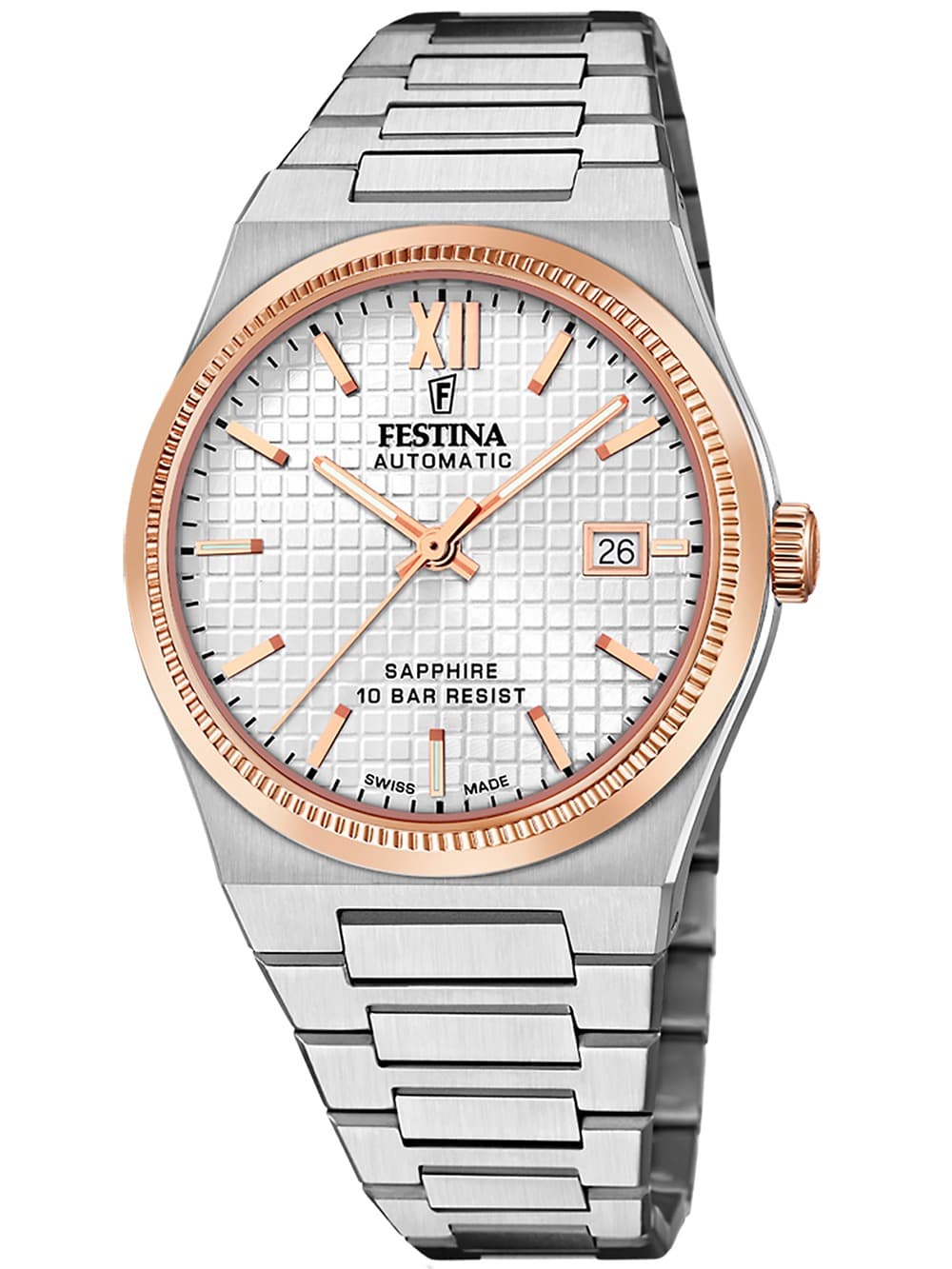 Festina F20030/1 Herrenuhr Swiss Made Rivé Automatik 40mm 10ATM