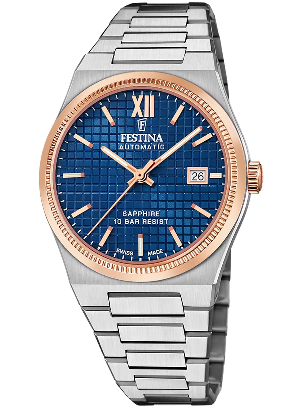 Festina F20030/2 Herrenuhr Swiss Made Rivé Automatik 40mm 10ATM
