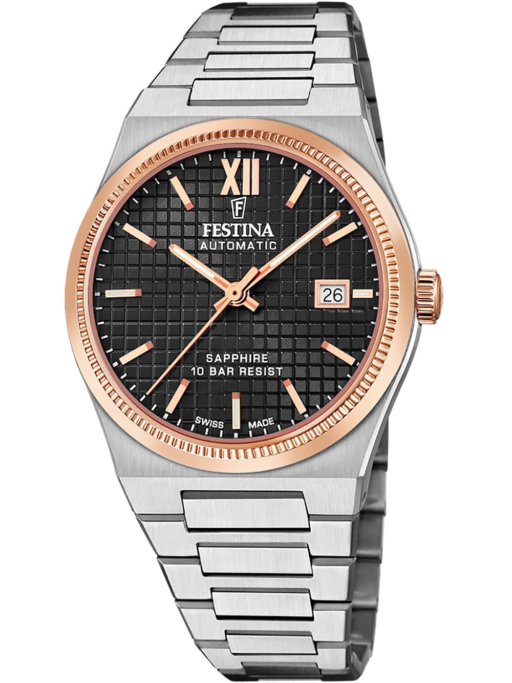 Festina F20030/3 Herrenuhr Swiss Made Rivé Automatik 40mm 10ATM