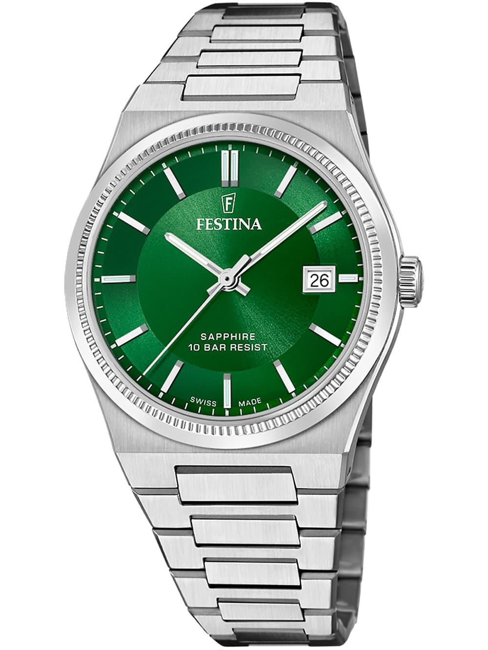 Festina F20034/3 Herrenuhr Swiss Made Rivé 40mm 10ATM