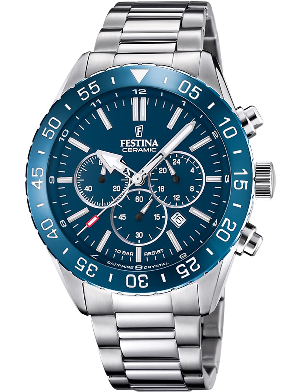 Festina F20575/2 Keramik Herrenuhr 44mm 10ATM