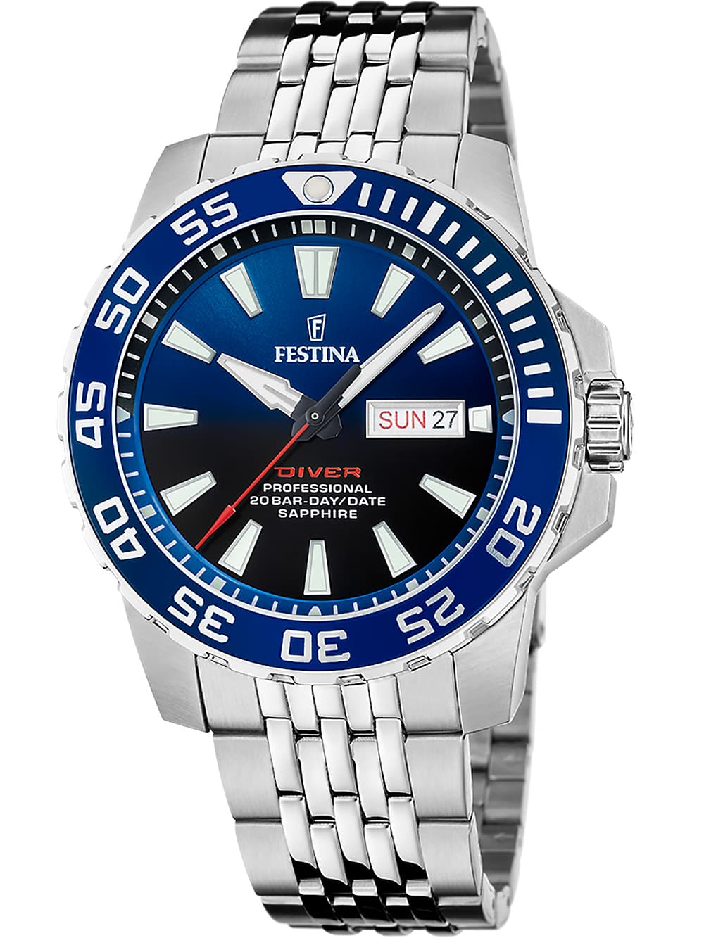 Festina F20661/1 Diver Herrenuhr Taucheruhr 45mm 20ATM