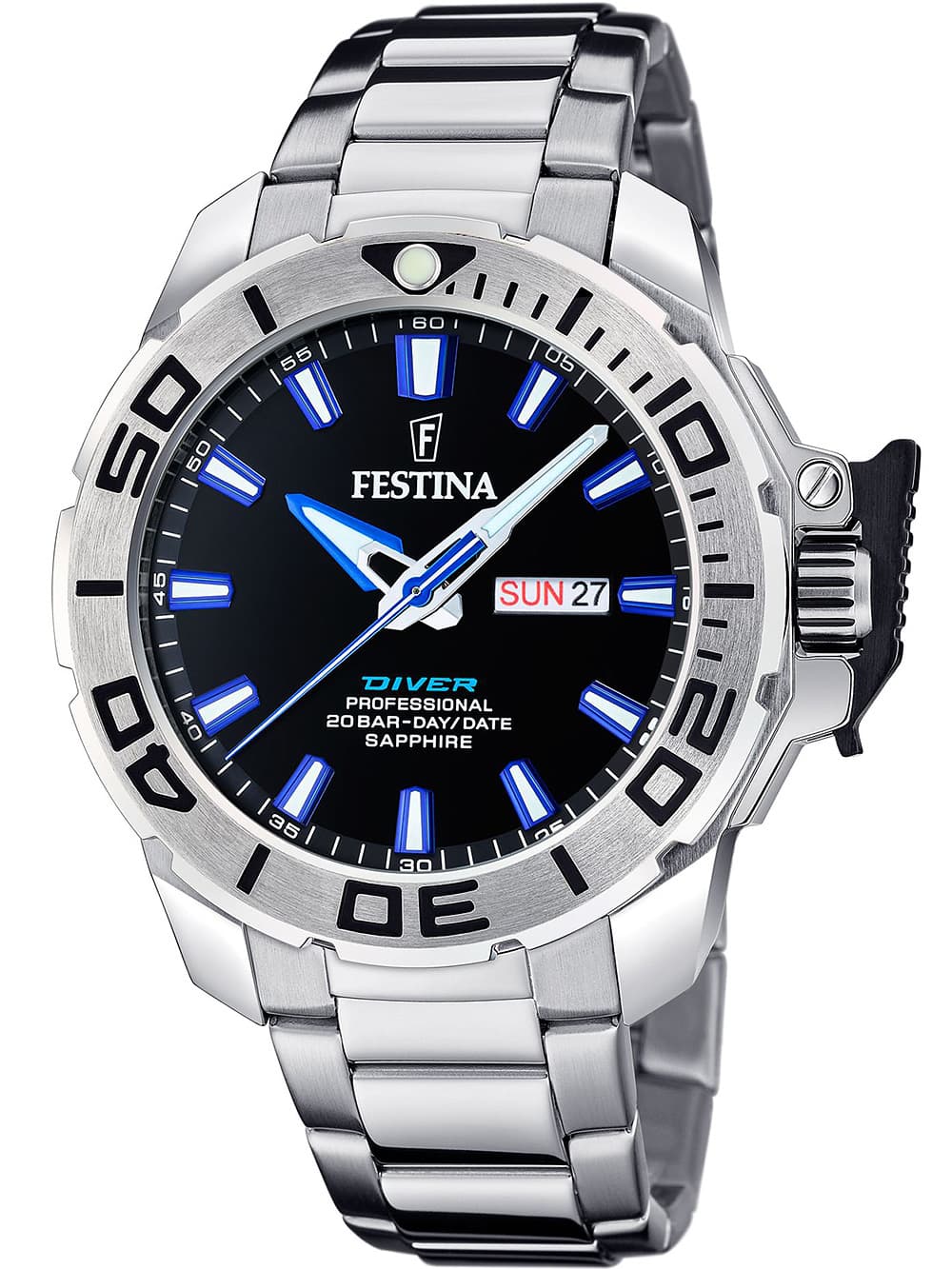 Festina F20665/3 Diver Herrenuhr Taucheruhr 46mm 20ATM