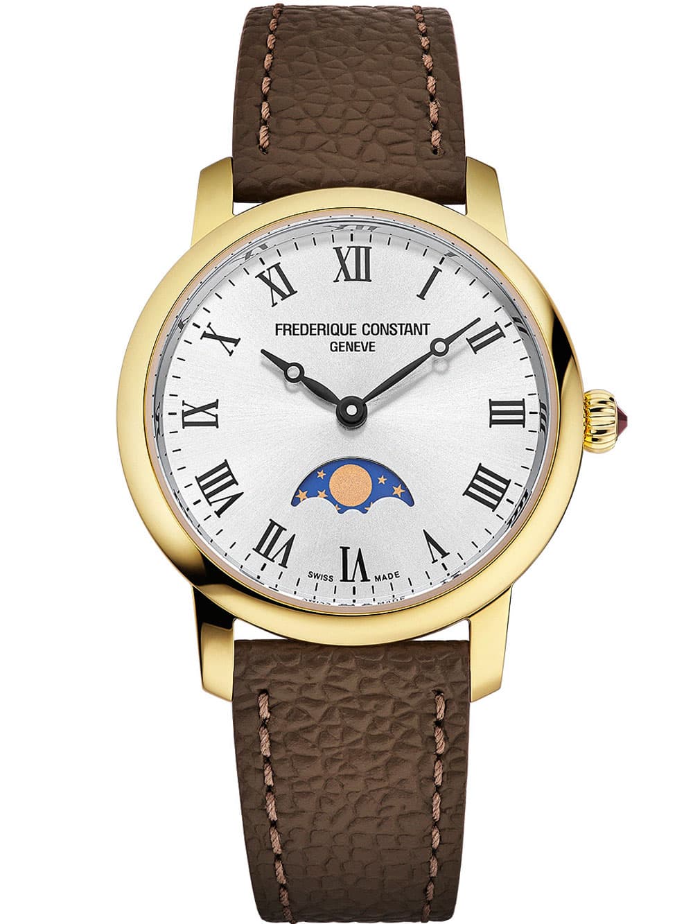Frederique Constant FC-206RS1S5 Herrenuhr Classic Slimline Ladies Moon 30mm 3ATM
