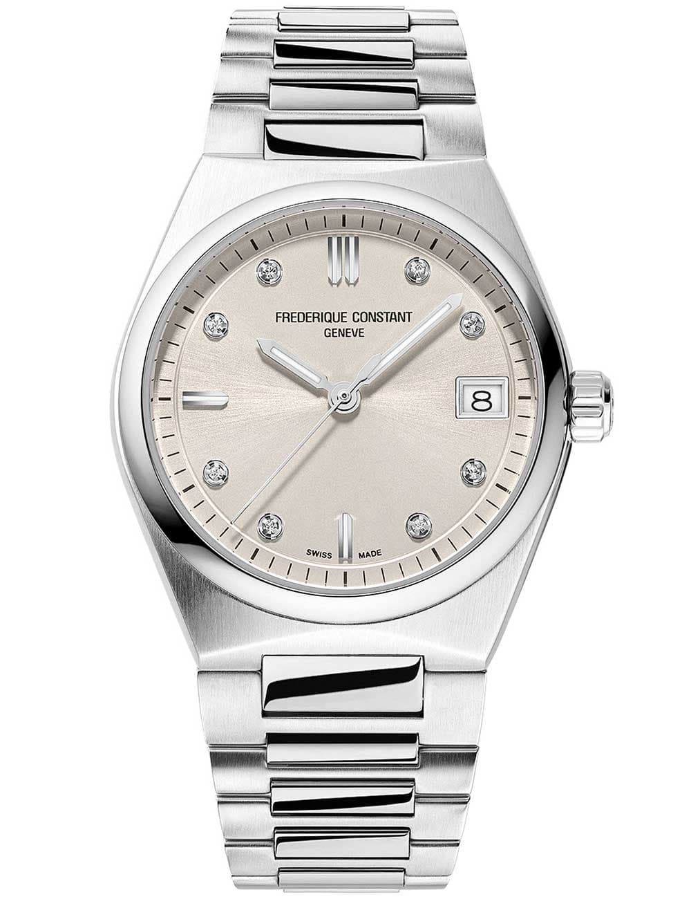 Frederique Constant FC-240BGD2NH6B Damenuhr Highlife Ladies Quartz 8 Diamonds Set 31mm 5ATM