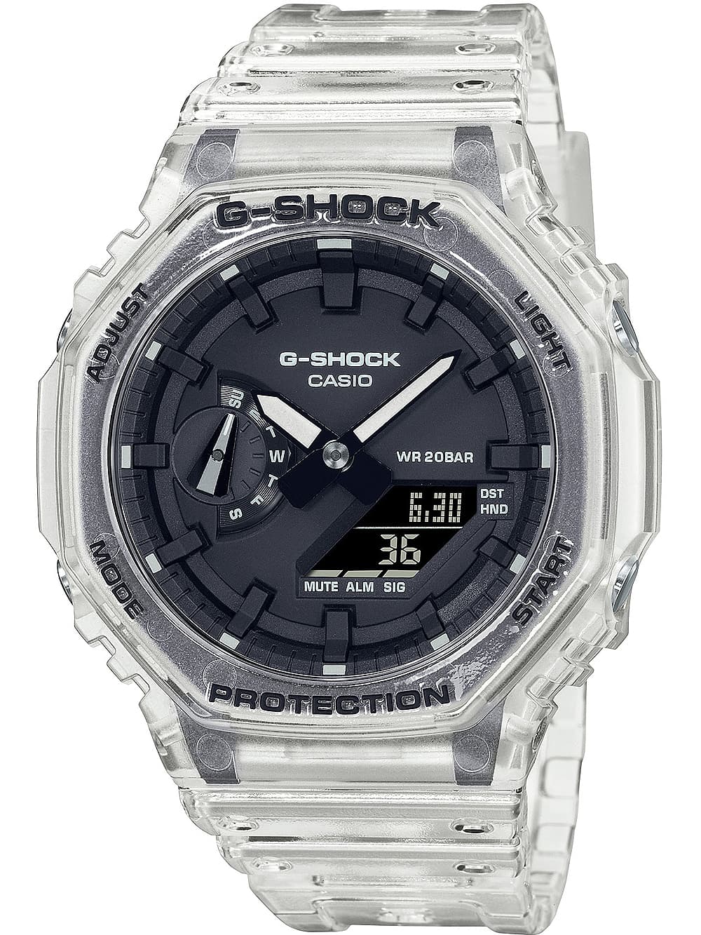 Casio GA-2100SKE-7AER G-Shock Herrenuhr 45mm 20ATM
