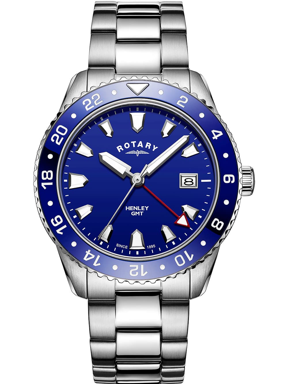 Rotary GB05108/05 Henley GMT Herrenuhr 41mm 10ATM