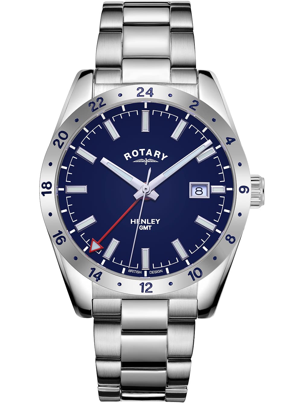 Rotary GB05176/05 Henley GMT Herrenuhr 40mm 10ATM