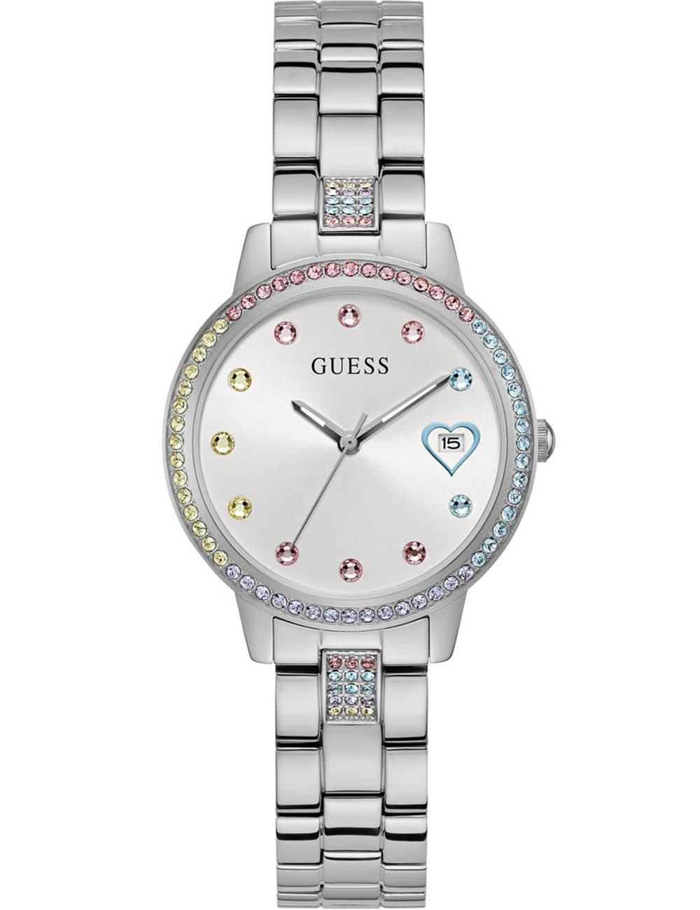 Guess GW0657L1 Damenuhr Three of Hearts 34mm 1ATM
