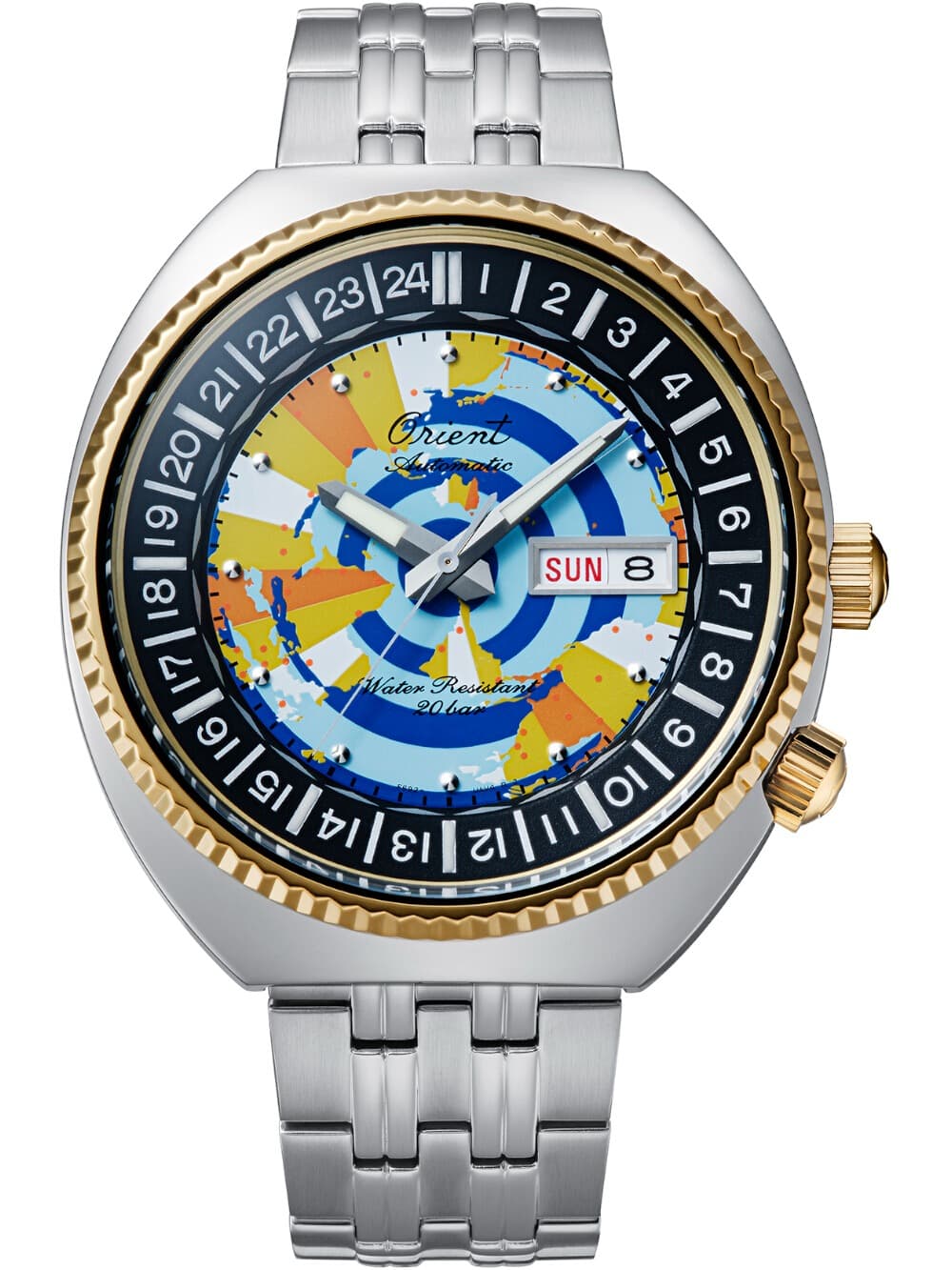 Orient RA-AA0E08Y39B Herrenuhr Revival World Map Limited 75th 44mm 20ATM