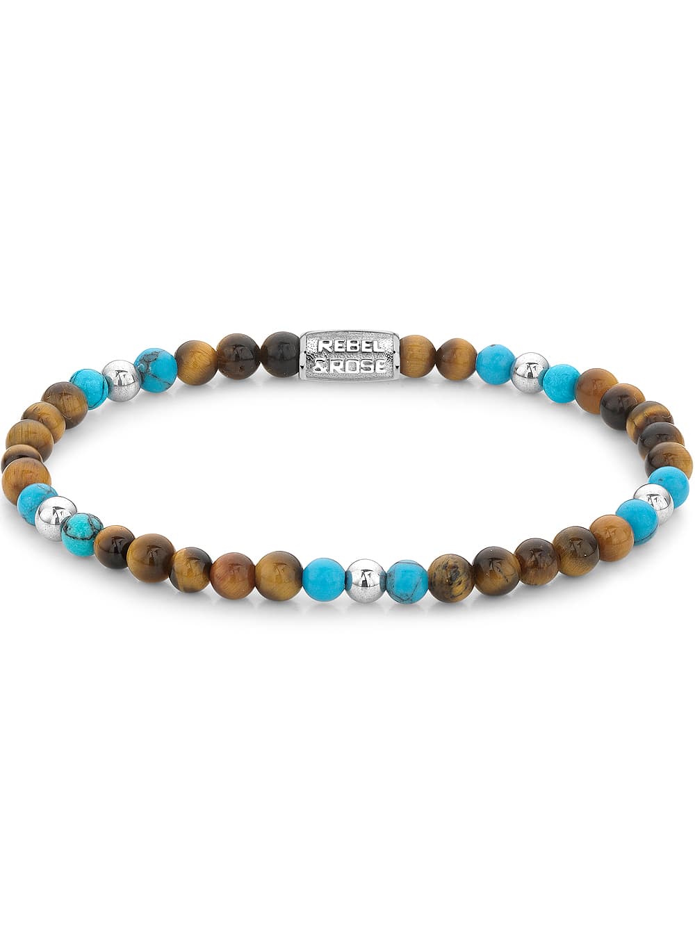 Rebel & Rose Armband Mix Tiger Turquoise RR-40109-S-M Damen