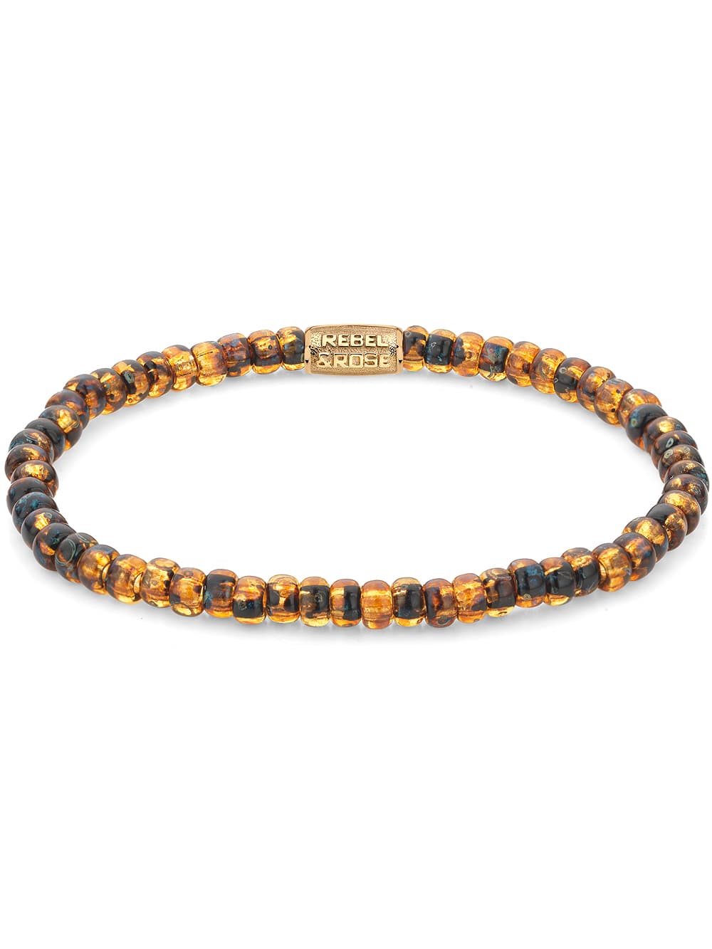 Rebel & Rose Armband Glass Rocks Tiger RR-40114-G-M Damen
