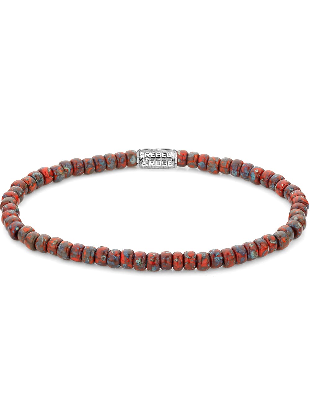 Rebel & Rose Armband Glass Rocks Red Jazz RR-40117-S-S Damen
