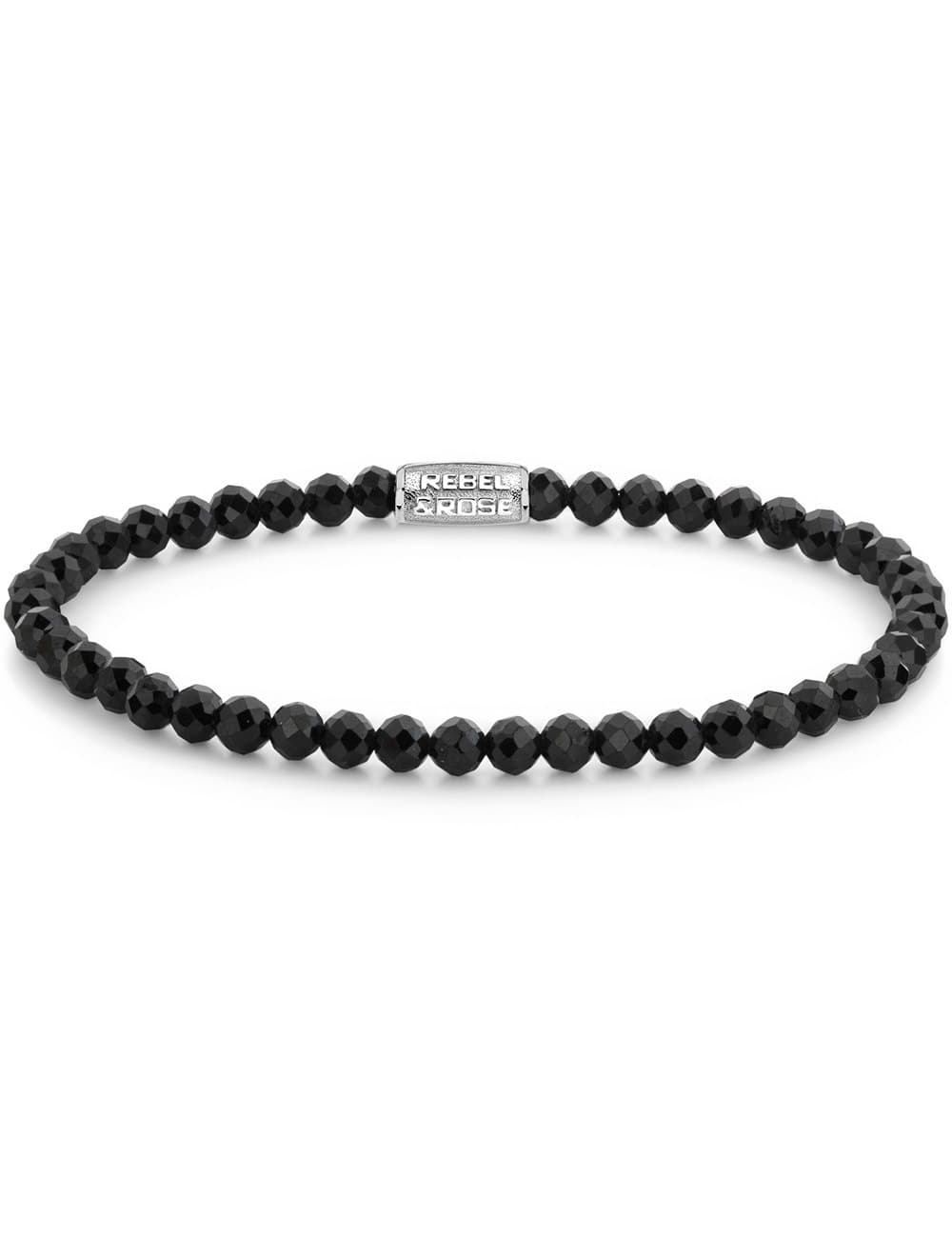 Rebel & Rose RR-40160-S-S Armband Black Glam Rocks Silver