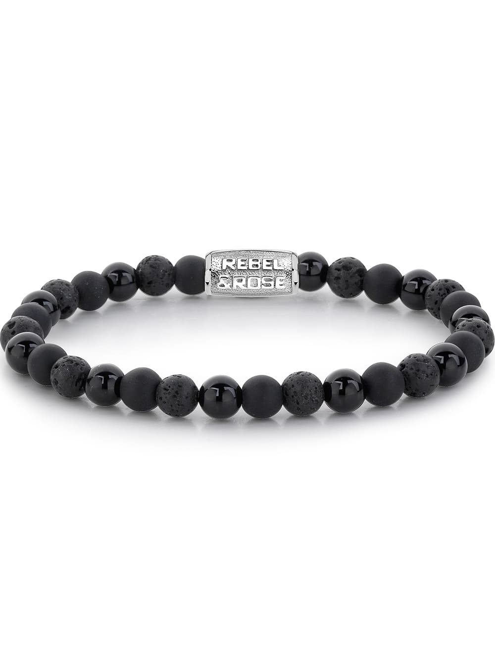 Rebel & Rose Armband Black Rocks RR-60033-S-L Herren