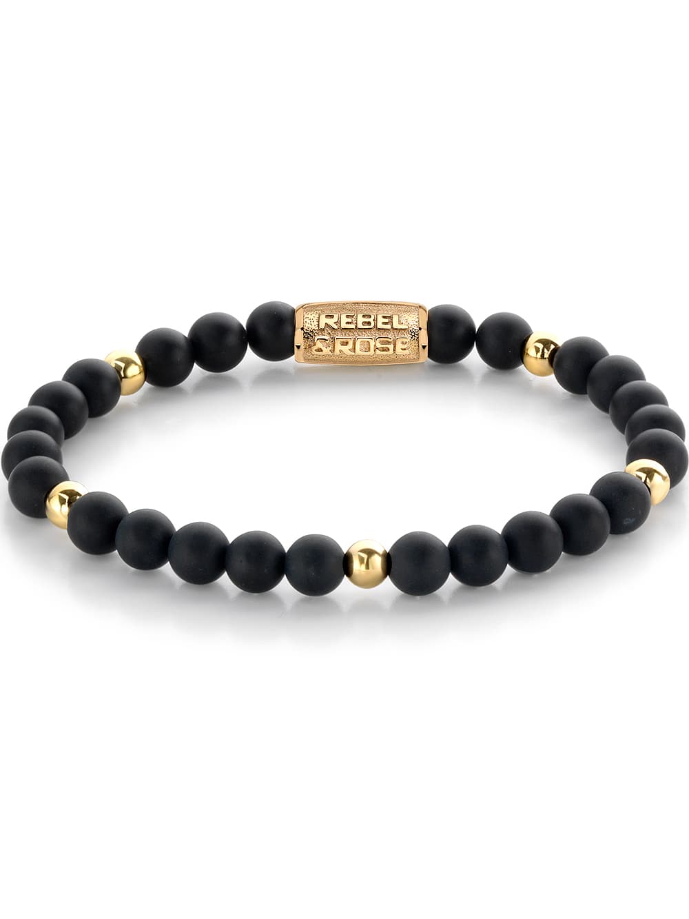 Rebel & Rose Armband Matt Black Madonna RR-60078-G-S Unisex