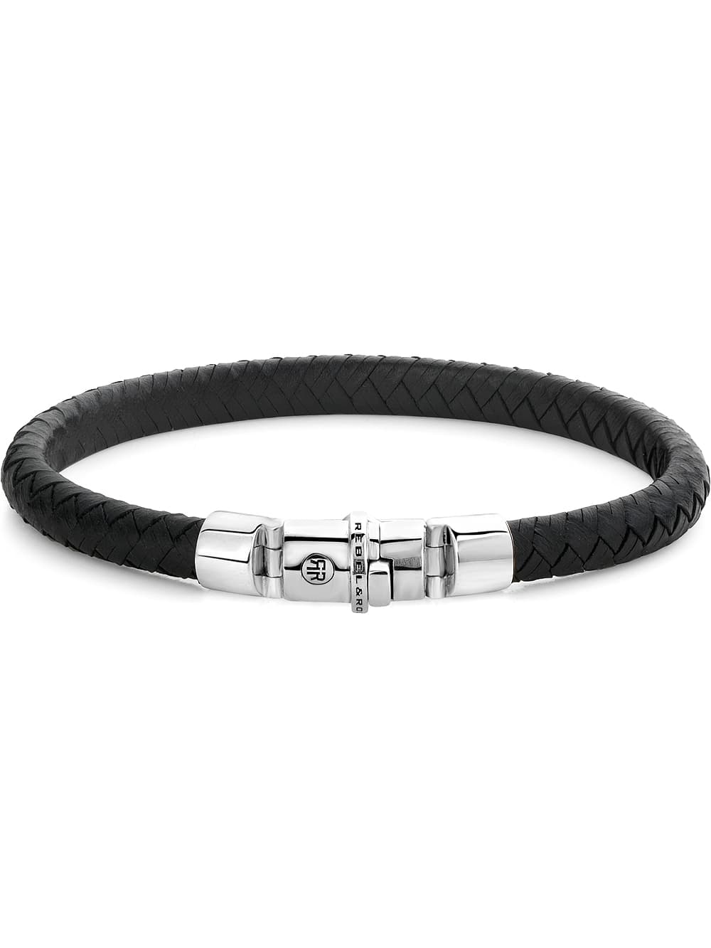 Rebel & Rose Armband Half Round Braided RR-L0133-S-L Herren