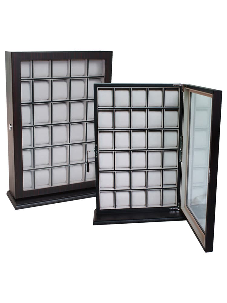 Rothenschild Uhrenvitrine RS-1135-30EB für 30 Uhren ebony