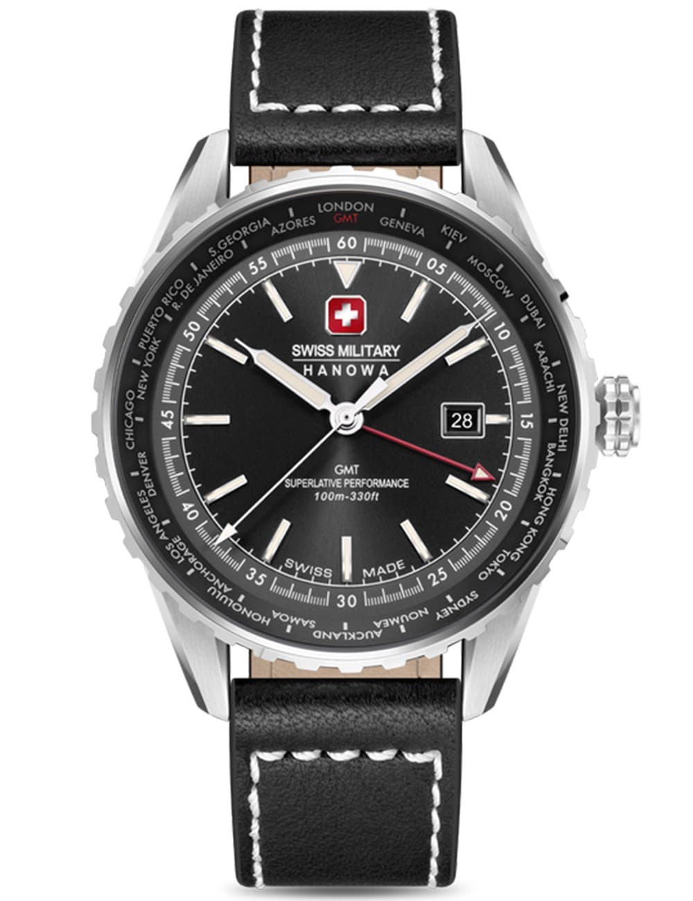Swiss Military Hanowa SMWGB0003201 Herrenuhr Afterburn GMT 44mm 10ATM