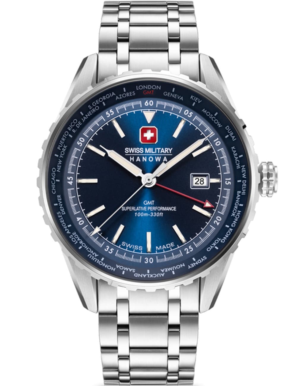 Swiss Military Hanowa SMWGH0003204 Herrenuhr Afterburn GMT 44mm 10ATM