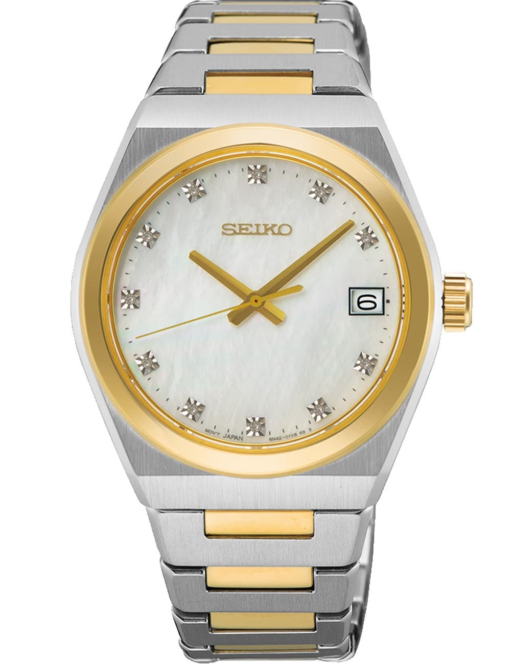 Seiko SUR604P1 Damenuhr Classic Diamant 34mm 10ATM