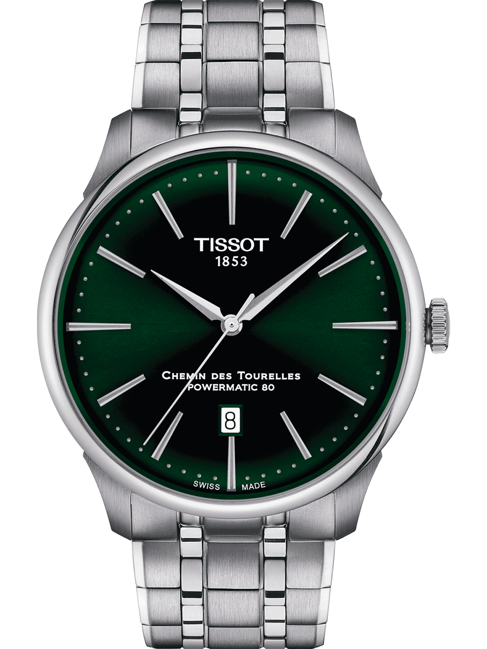 Tissot T1394071109100 Herrenuhr Chemin des Tourelles Powermatic-80 42mm 5ATM