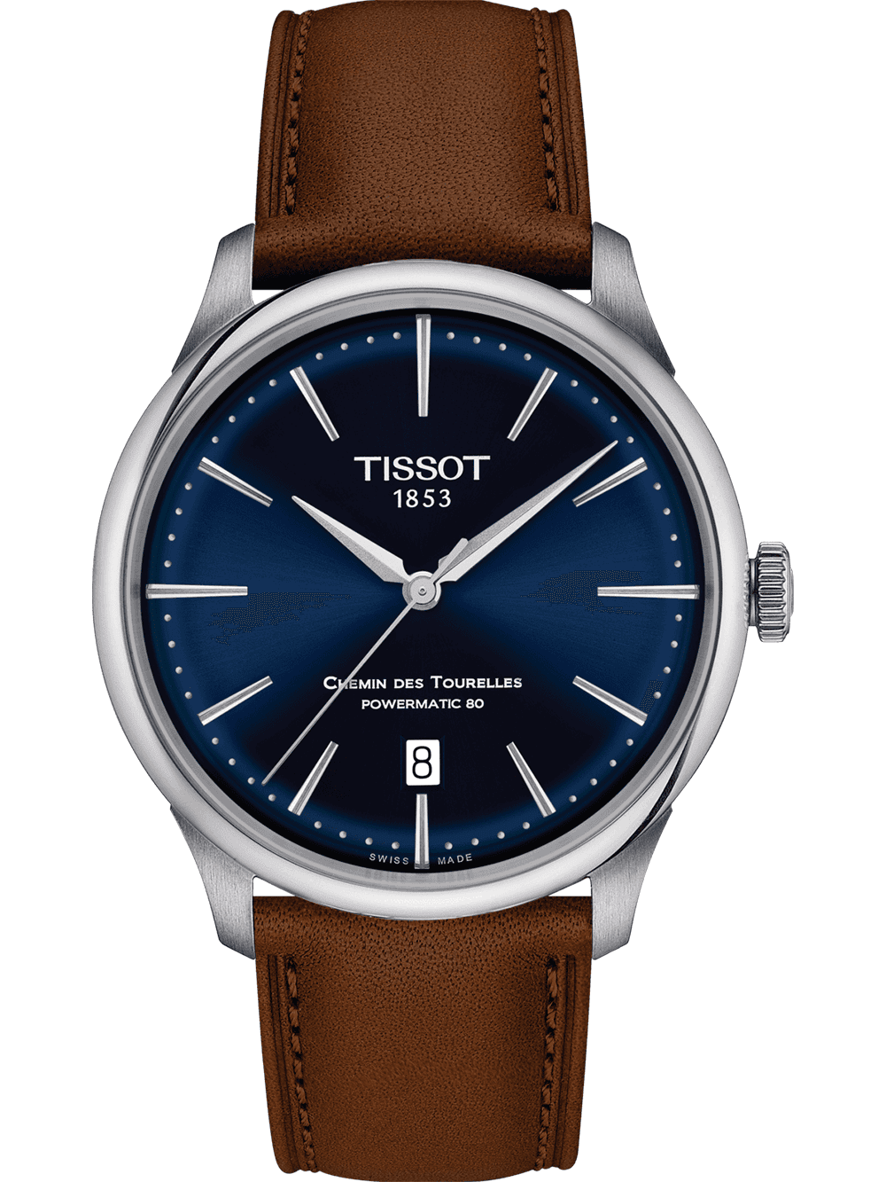 Tissot T1398071604100 Herrenuhr Chemin des Tourelles Powermatic-80 39mm 5ATM