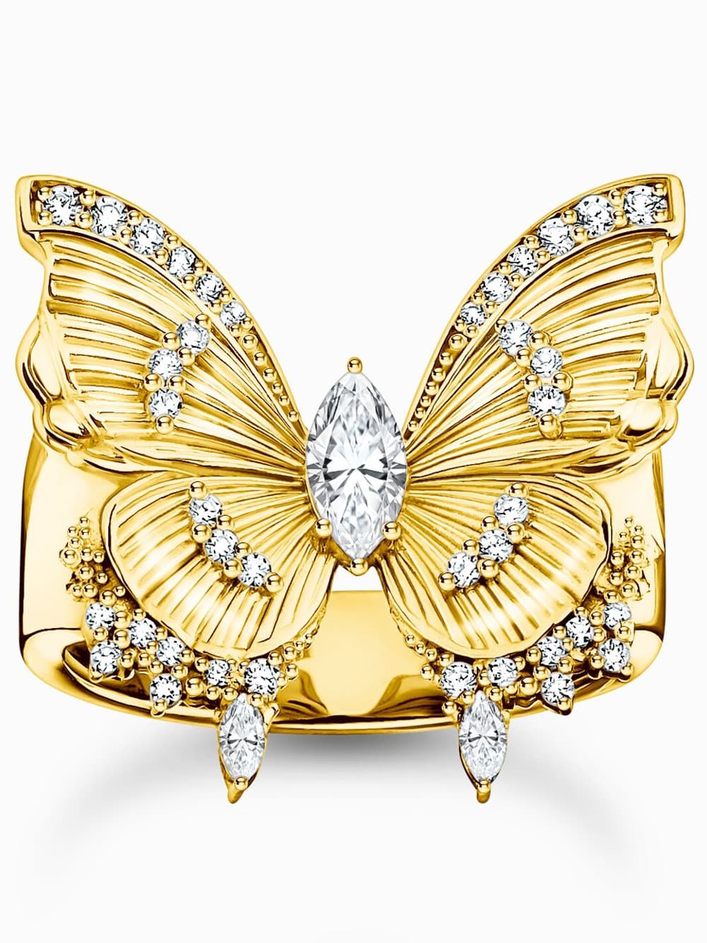 Thomas Sabo TR2495-414-14-56 Cocktailring butterfly vergoldet Damen