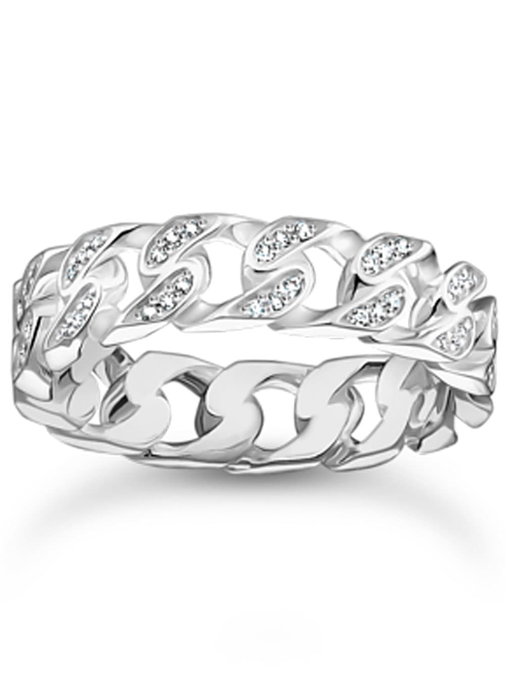 Thomas Sabo TR2500-051-14-56 Ring - Kettenglieder weiße Steine silber Damen