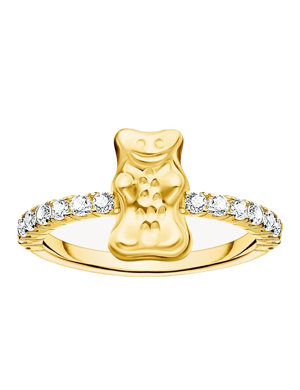Thomas Sabo TR2504-414-14-54 Ring mit Haribo Goldbär und Steinen vergoldet Damen