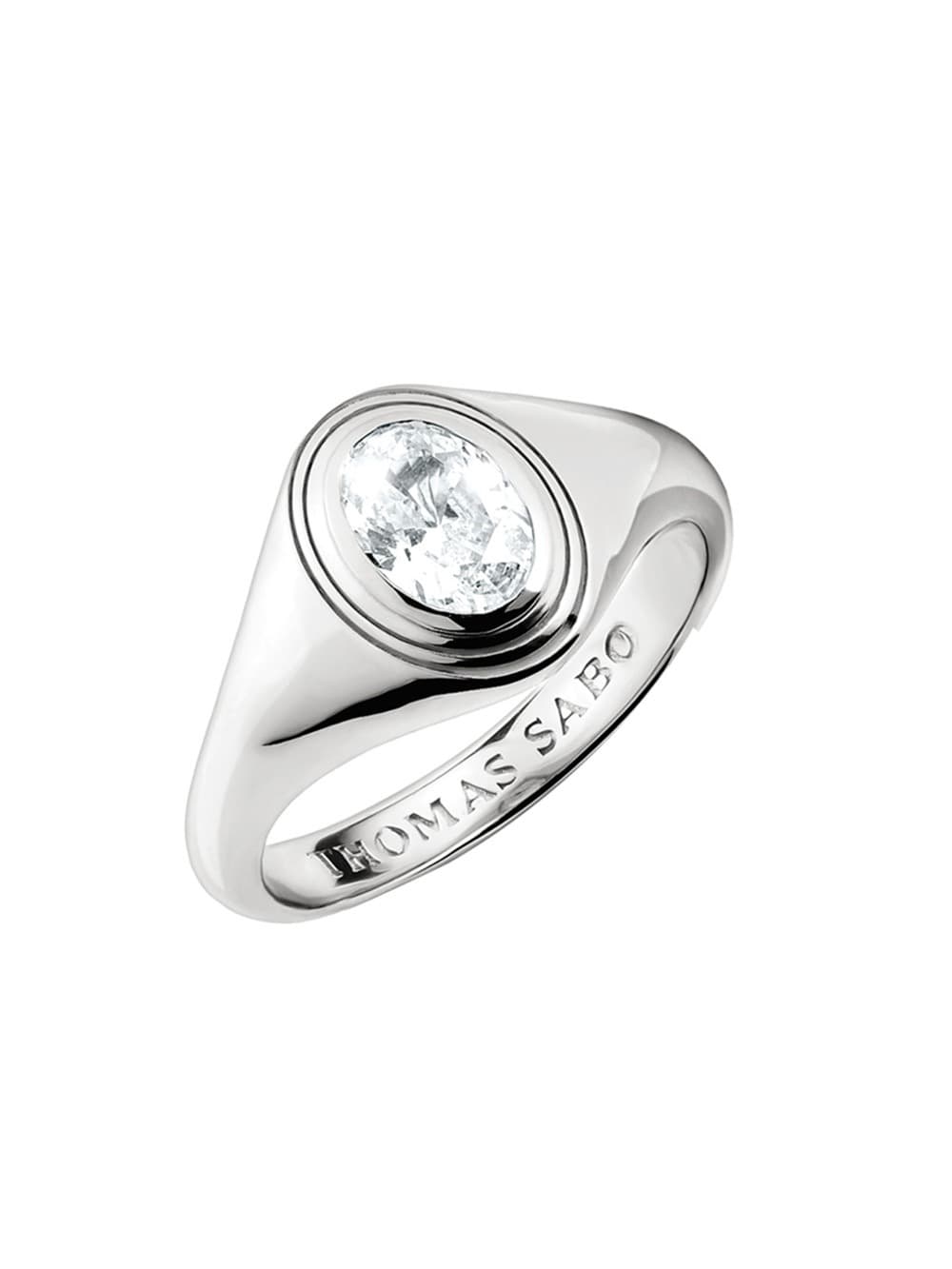 Thomas Sabo TR2523-051-14-54 Ring mit weißem Zirkoniastein Oval Silber Damen