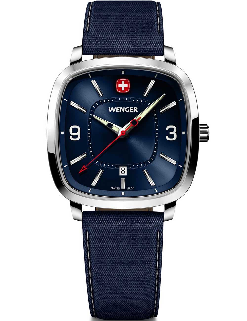 Wenger 01.1921.109 Herrenuhr Vintage Sport 37mm 5ATM