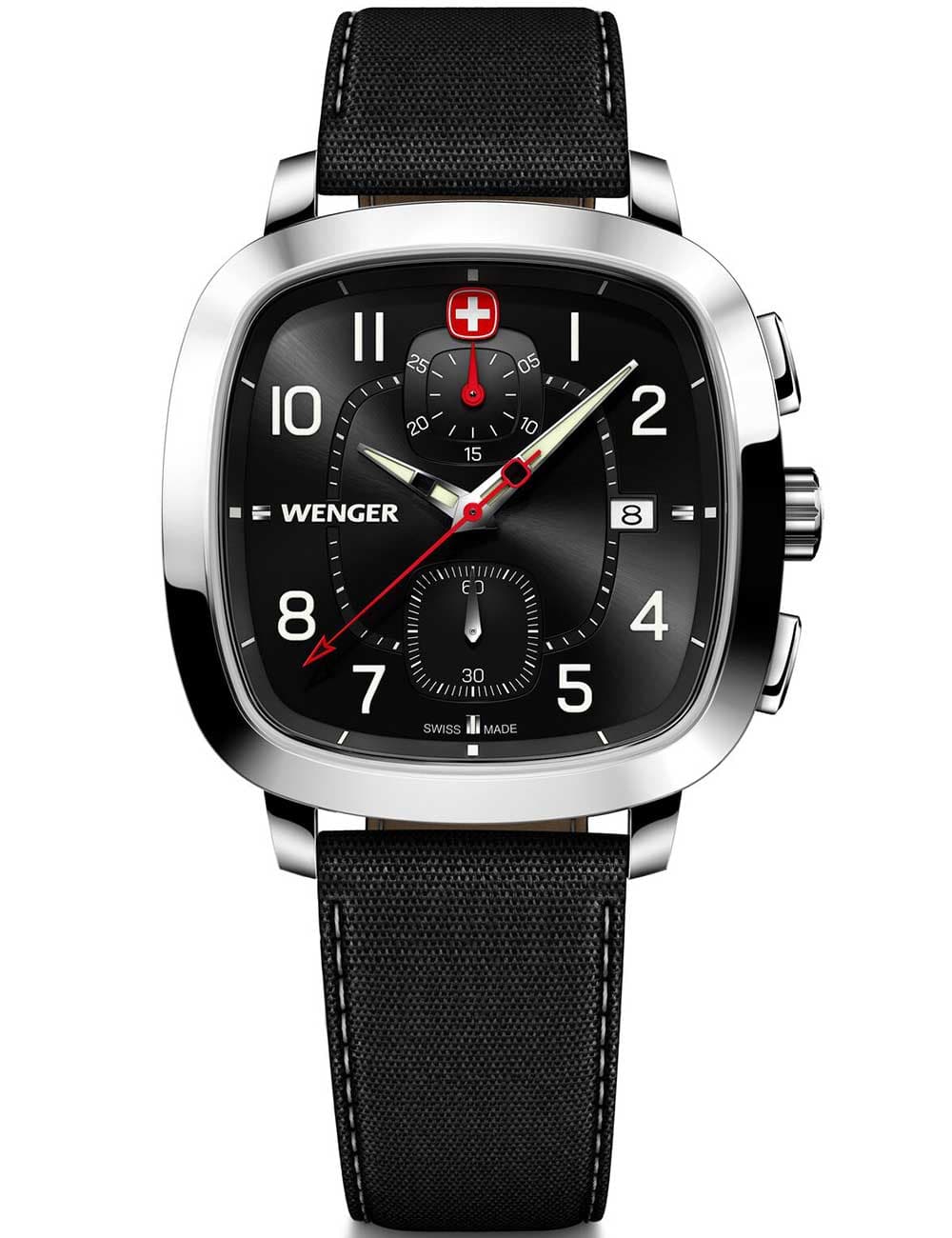 Wenger 01.1933.108 Herrenuhr Vintage Sport Chronograph 40mm 5ATM