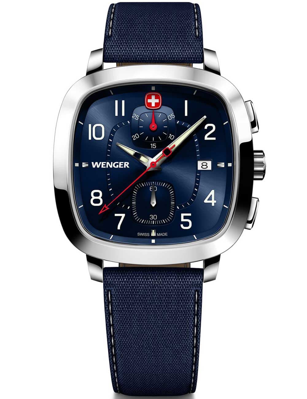 Wenger 01.1933.110 Herrenuhr Vintage Sport Chronograph 40mm 5ATM