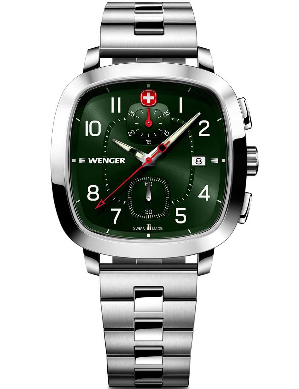 Wenger 01.1933.112 Herrenuhr Vintage Sport Chronograph 40mm 5ATM
