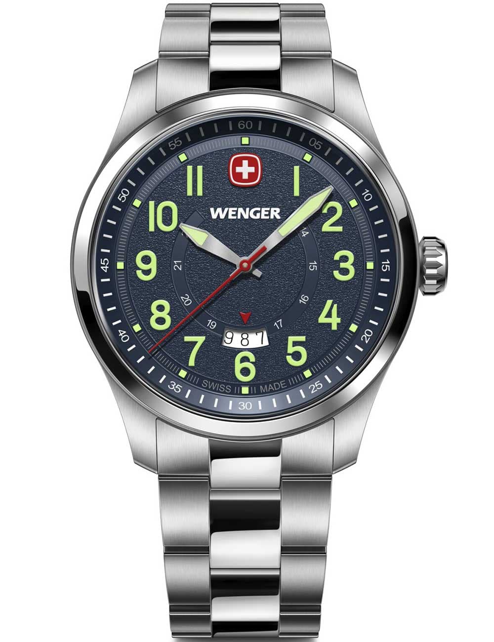 Wenger 01.0541.123 Herrenuhr Terragraph 43mm 10ATM