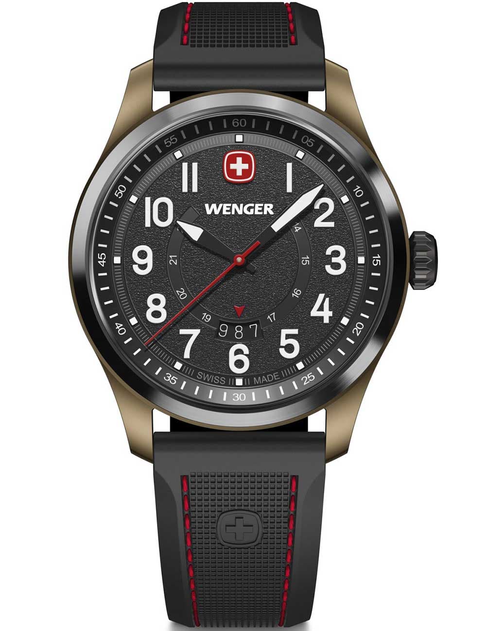 Wenger 01.0541.124 Herrenuhr Terragraph 43mm 10ATM