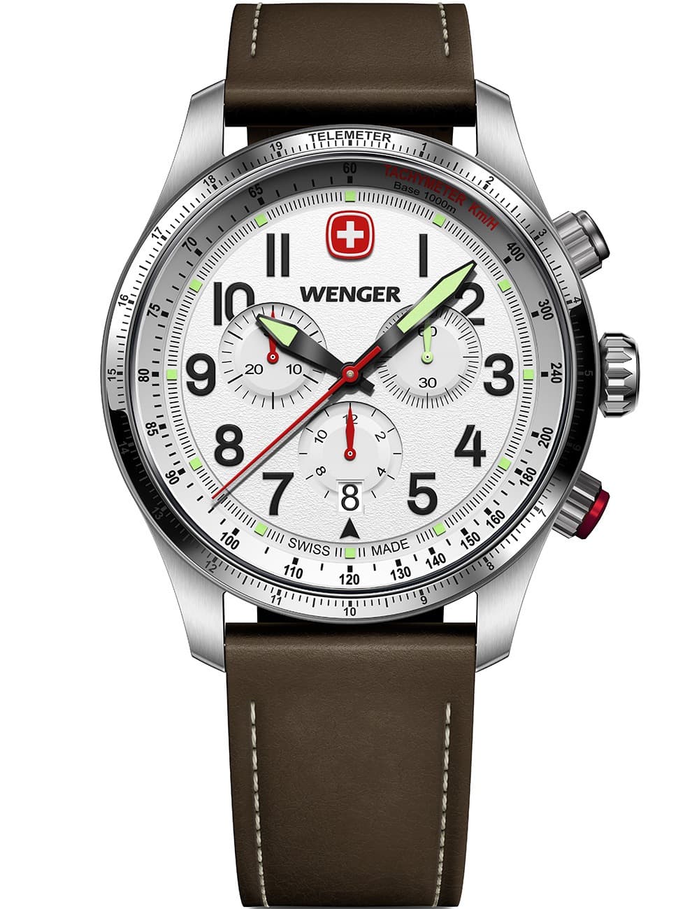 Wenger 01.0543.109 Herrenuhr Terragraph Chrono 43mm 10ATM