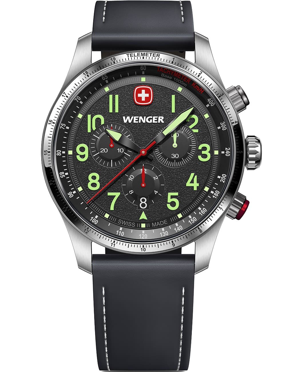 Wenger 01.0543.110 Herrenuhr Terragraph Chrono 43mm 10ATM